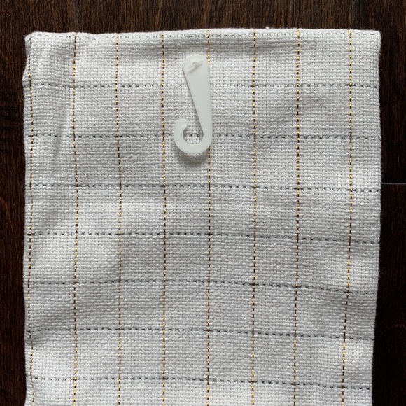 NWT Silver and Gold Check Pattern Kitchen Towel - Picture 8 of 13
